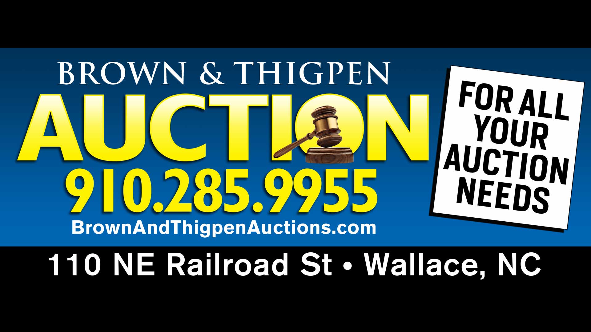 Brown & Thigpen Auctions-Auction House for Wilmington Jacksonville & ENC